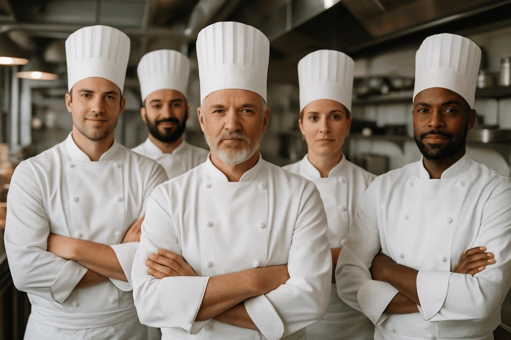 Toques et calots - brigade de cuisine